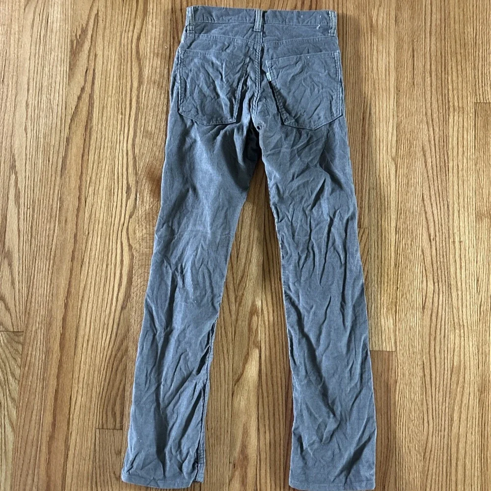Vintage 70's Levi's Corduroy Pants Men's 28x32 White Tab‎ Rare Grey